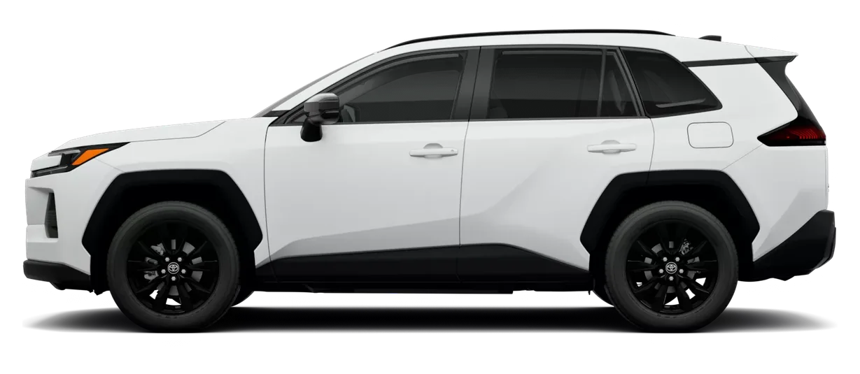 Toyota RAV4 XLE Premium 2026 blanca, perfil lateral